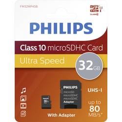 Philips FM16MP45B/00 microSDHC-Karte 16 GB Class 10 inkl. SD-Adapter