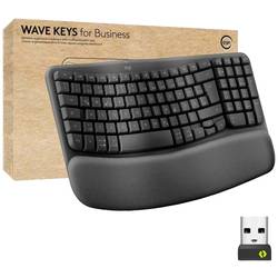 Auf der benutzerfreundlichen ergonomischen Tastatur mit wellenförmigem Design und gepolsterter Handballenauflage können Sie bequem den ganzen Tag arbeiten. Wave Keys for Business ist einfach bereitzustellen und erfüllt alle Kriterien für die IT – Sicherheit