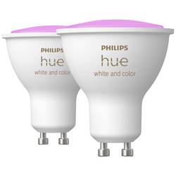 Philips Lighting Hue LED-Leuchtmittel (2er-Set) 871951434008400 EEK: G (A – G) Hue White & Col. Amb. GU10 Doppelpack