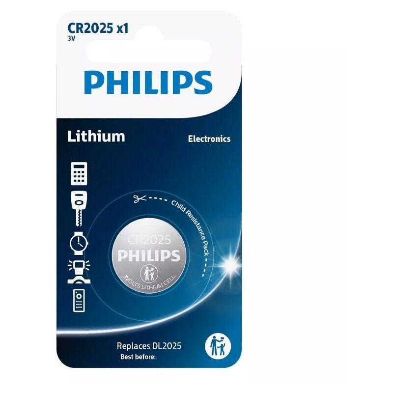 Knopfzellenbatterie Philips cr2025 lithium/ 3v