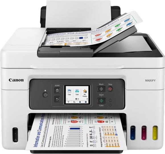 Canon MAXIFY GX4050 – Multifunktionsdrucker – Farbe – Tintenstrahl – nachfüllbar – Legal (216 x 356 mm) (Original) – A4/Legal (Medien) – bis zu 18 ipm (Drucken) – 350 Blatt – 33.6 Kbps – USB 2.0, LAN, Wi-Fi(ac) (5779C006)