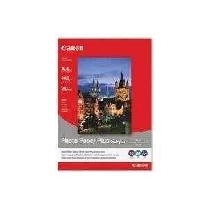 Canon Photo Paper Plus SG-201 – Seidenmattfotopapier – A4 (210 x 297 mm) – 260 g/m2 – 20 Blatt – für PIXMA iP2700, iP4850, MG8250, MP252, MP270, MP272, MP280, MP492, MP495, MP550, MP990 (1686B021)