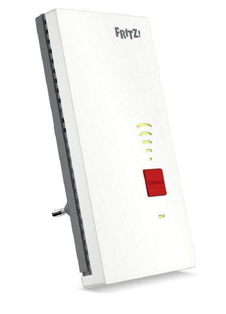 AVM FRITZ!Repeater 2400 Mesh Dual-WLAN AC 1733 MBit 600 Mbit Gigabit-LANUltraschnelles WLAN Mesh im FRITZ!Box-HeimnetzDer FRITZ!Repeater 2400 erhöht schnell und einfach die Reichweite jedes WLANs. Mit zwei Funkbändern in den Standards WLAN AC und WLAN N