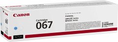 Canon Toner Cartridge 067 CEigenschaften:Toner für CanonDruckt bis zu 1250 SeitenDruckfarbe: cyanKompatibel mit: Canon LBP 633 Cdw