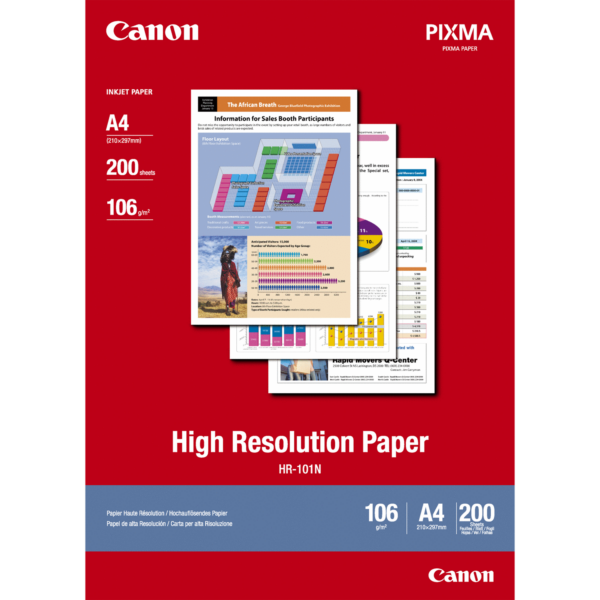 Kurzinfo: Canon HR-101 - Gestrichenes Papier - A4 (210 x 297 mm) - 200 Blatt - für BJ-S400