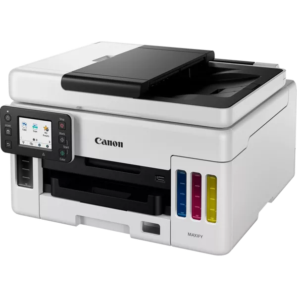 Canon MAXIFY GX6050 – Multifunktionsdrucker – Farbe – Tintenstrahl – refillable – Legal (216 x 356 mm)/A4 (210 x 297 mm) (Original) – A4/Legal (Medien) – bis zu 24 ipm (Drucken) – 350 Blatt – USB 2.0, LAN, Wi-Fi(n), USB-Host