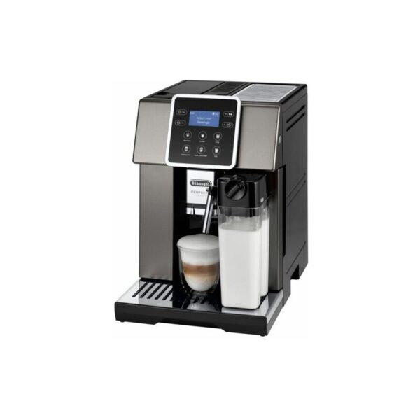 DeLonghi ESAM 420.80.TB Perfecta Evo -Pumpendrucksystem: 15 bar -Nennaufnahme: 1450 Watt -Bedienung via Sensor-Tasten -11 verschiedene Programme -5 vo