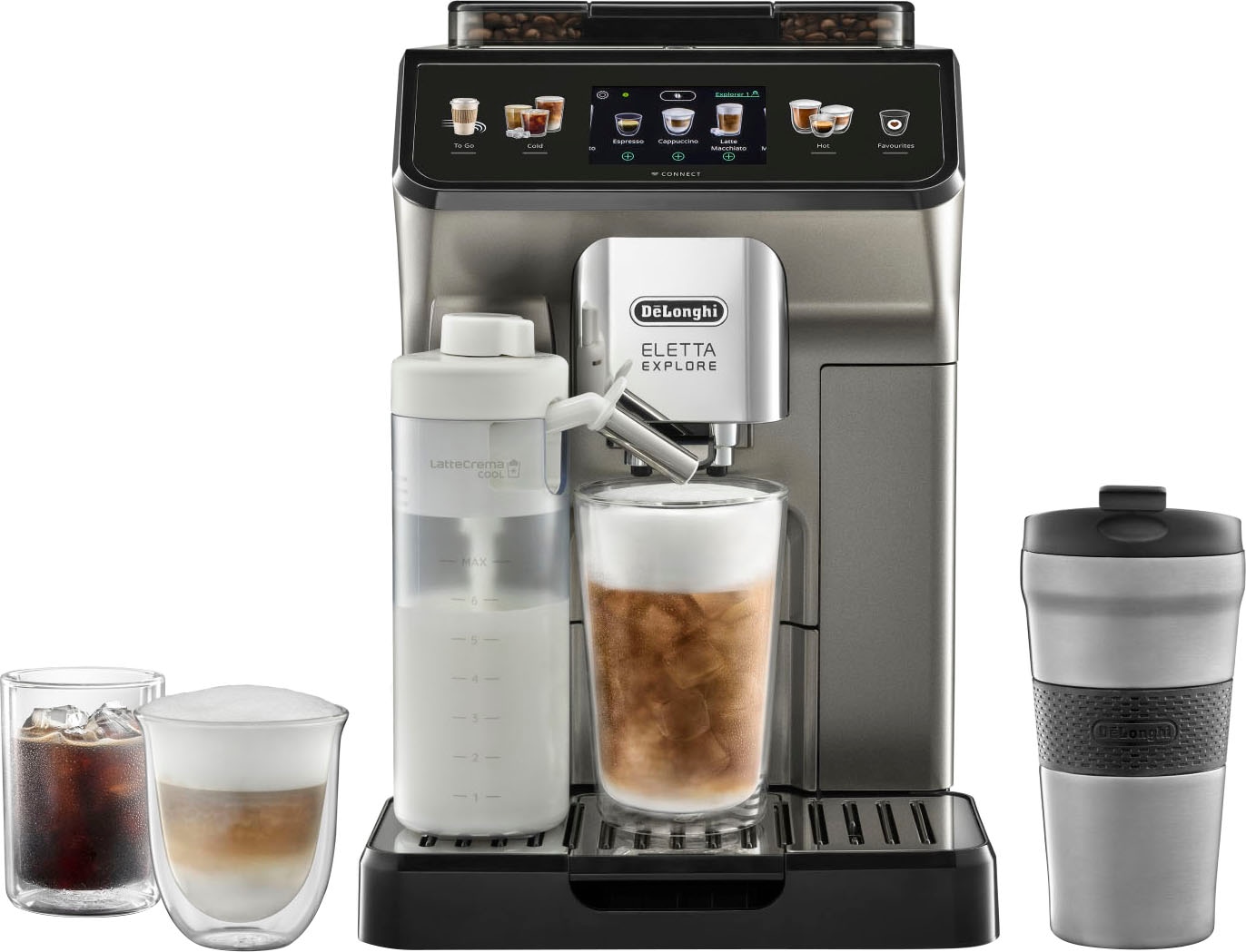 DeLonghi Kaffeevollautomat „Eletta Explore Cold Brew Extraction ECAM450.86.T“