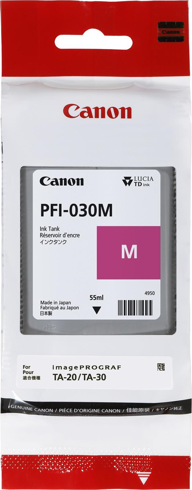 Kurzinfo: Canon PFI-030M - 55 ml - Magenta - Original - Tintenbehälter - für imagePROGRAF TA-20