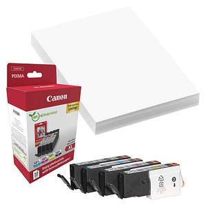 Canon CLI-581XL BK/C/M/Y  schwarz, cyan, magenta, gelb Druckerpatronen + Fotopapier, 4er-Set