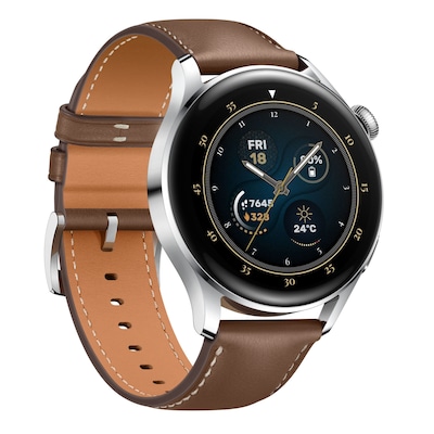 Huawei Watch 3 Classic Smartwatch 3,6cm-OLED-Display, eSIM, WLAN, GPS silber