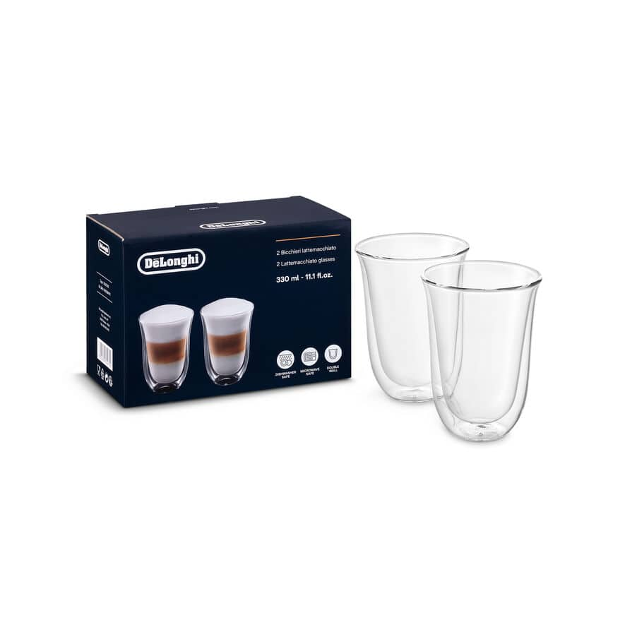 De’Longhi Doppelwandige Latte Macchiato Gläser 330 ml 2erSet