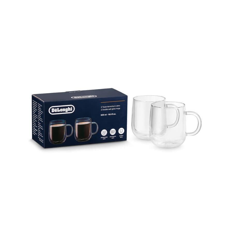 De’Longhi Doppelwandige Glasbecher 500 ml 2erSet