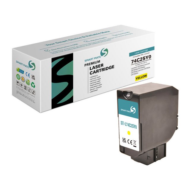 Lexmark Tonerpatrone 74C2SY0 Gelb Toner kompatibel mit Lexmark CS720/725, (1-St)