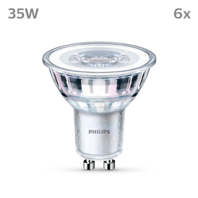 Philips LED Classic Lampe mit 35W, GU10 Sockel, Neutralweiß (4000K) 6er Pack