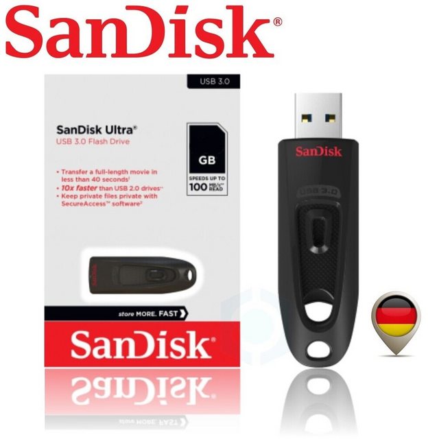 Sandisk SanDisk Ultra USB 3.0 256GB USB-Stick USB-Flash-Laufwerk (Schnelle Geschwindigkeit)