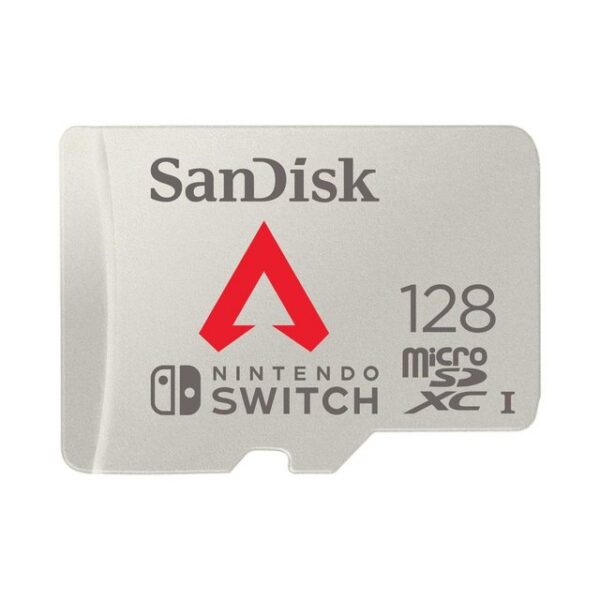 SanDiskmicro SDXC Speicherkarte128GB Nintendo Switch Apex Legends (00186590)Speicherkarten-Typ: MicroSDXC-CardSpeicherkapazität: 128 GBLesegeschwindigkeit: bis 100 MB/sSchreibgeschwindigkeit: bis 90 MB/s