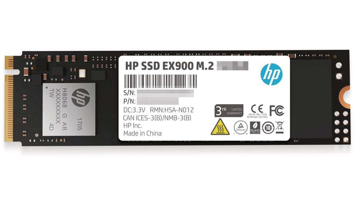 HP M.2 SSD EX900, 1 TB, NVMe