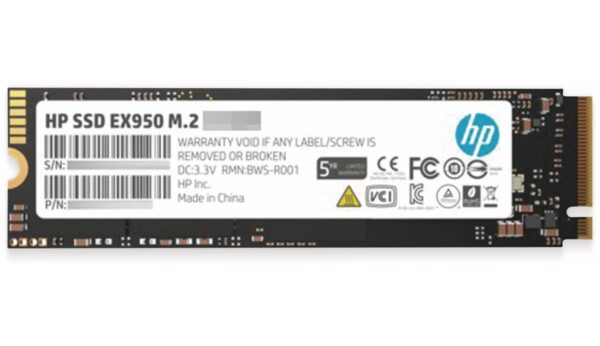 Die HP EX950 SSD von HP in M.2 2280 Formant und schnellem PCI Interface ist mit einem leistungsstarkem Controller augestattet