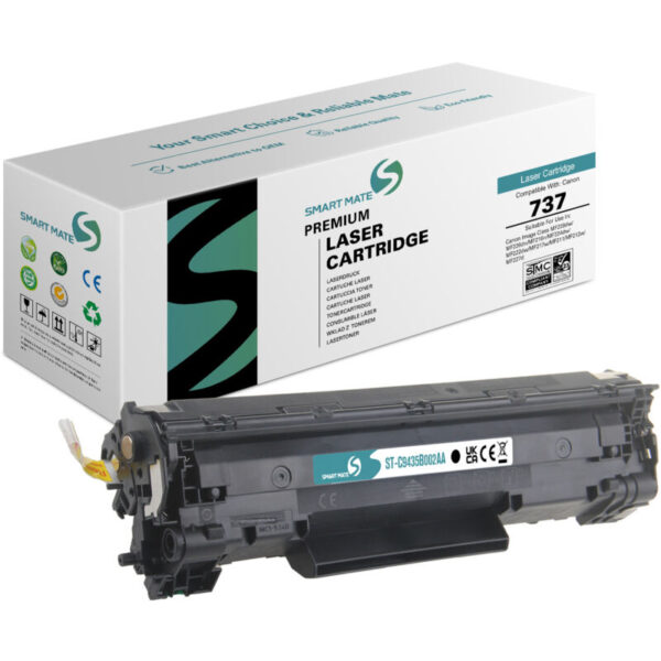 SmartMate wiederaufbereiteter Toner für Canon 9435B002AA (737) - Schwarz Seitenausbeute: bis zu 2.400 Seiten Farbe: schwarz Compatibility: Canon i-SENSYS LBP151dw