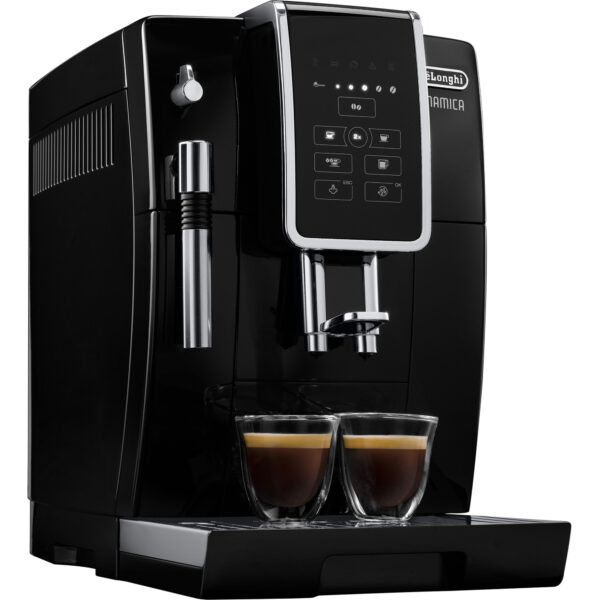 Vom erstklassigen Espresso bis zum meisterhaften Latte Macchiato: Die DeLonghi Dinamica ECAM 350.15.B bereitet eine große Vielfalt an Kaffeespezialitäten zu. Mit nur einem Fingertipp genießt man schnell und einfach das gewünschte Kaffeegetränk