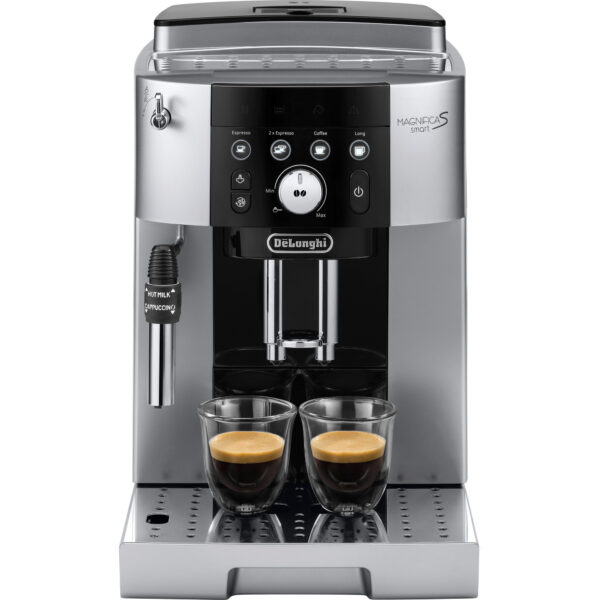 Die Magnifica S Smart ECAM 250.23.SB von DeLonghi ist ein Kaffeevollautomat der Extraklasse. Nach dem Einschalten benötigt die Maschine ca. eine Minute zum Erhitzen