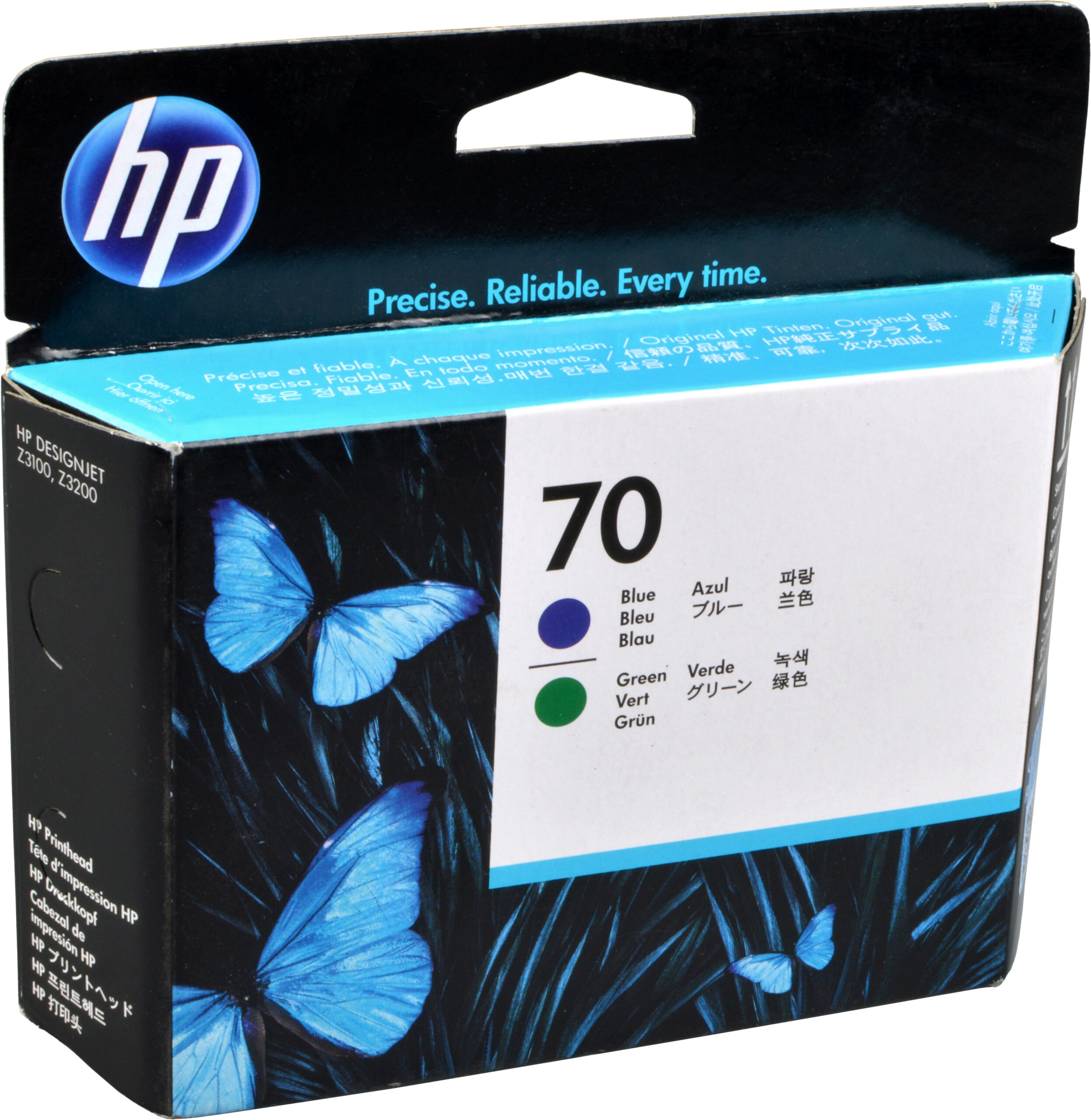 HP Druckkopf C9408A  70  2-farbig blau+grün