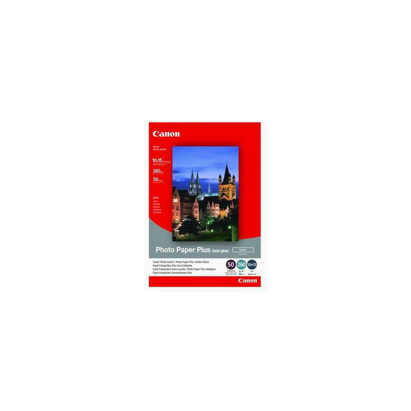 Canon 1686B015 satiniertes Fotopapier SG-201 halbglänzend, 50 Blatt, 260 g/m² A6 (99205645)