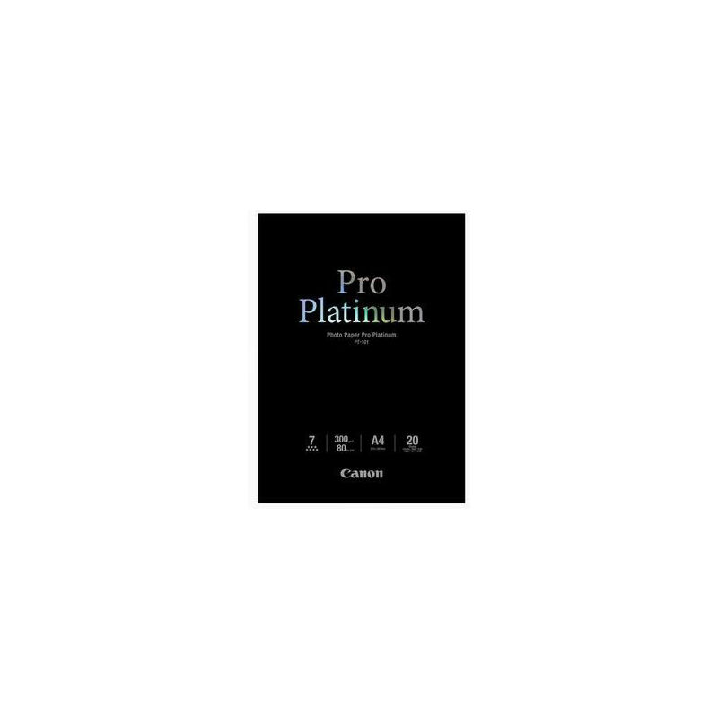 Canon 2768B016 Fotopapier Pro Platinum PT-101 A4, 20 Blatt, 300g/m² (2768B016)