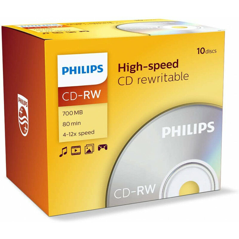 CD-RW 80 Philips 4-12x 10er Jewel Case (CW7D2NJ10/00)