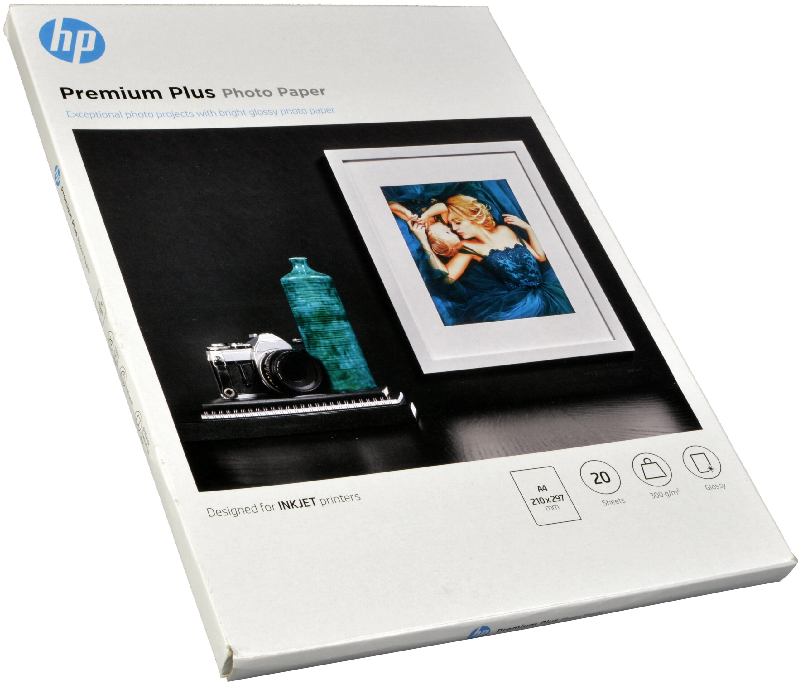 HP Premium Plus Photo Paper Glossy  CR672A  A4  20 Blatt  300g