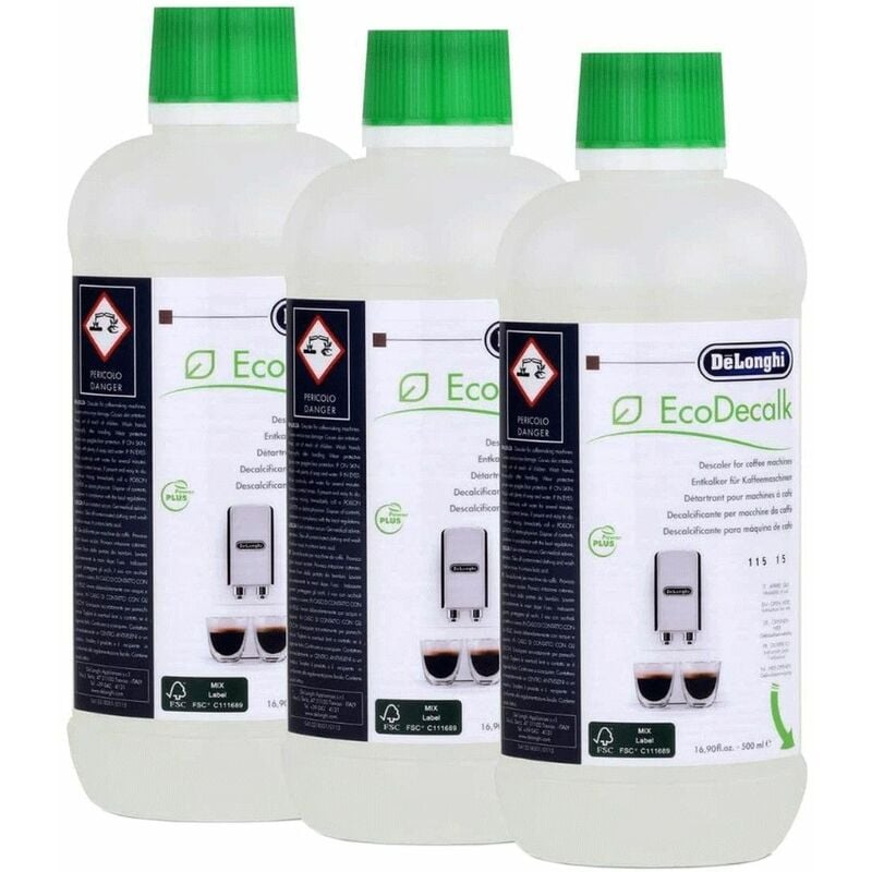 Ersatzteil – Set 3 Entkalkern 500 ml ecodecalk – Delonghi beko