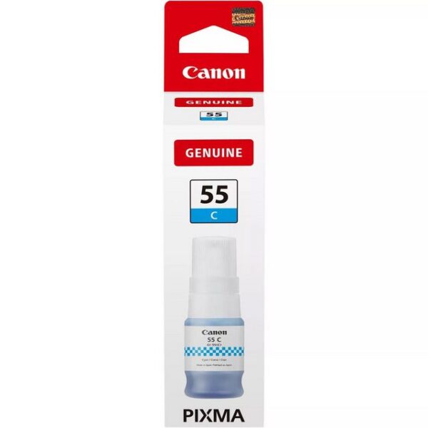 Die CANON GI-55C Druckerpatrone in Cyan bietet herausragende Leistung sowohl für den Einsatz im Büro als auch zu Hause. Mit einem großzügigen Inhalt von 40 ml Tinte liefert sie eine zuverlässige und konsistente Druckqualität für eine Vielzahl von Anwendungen. Die Patrone enthält Pigmenttinte