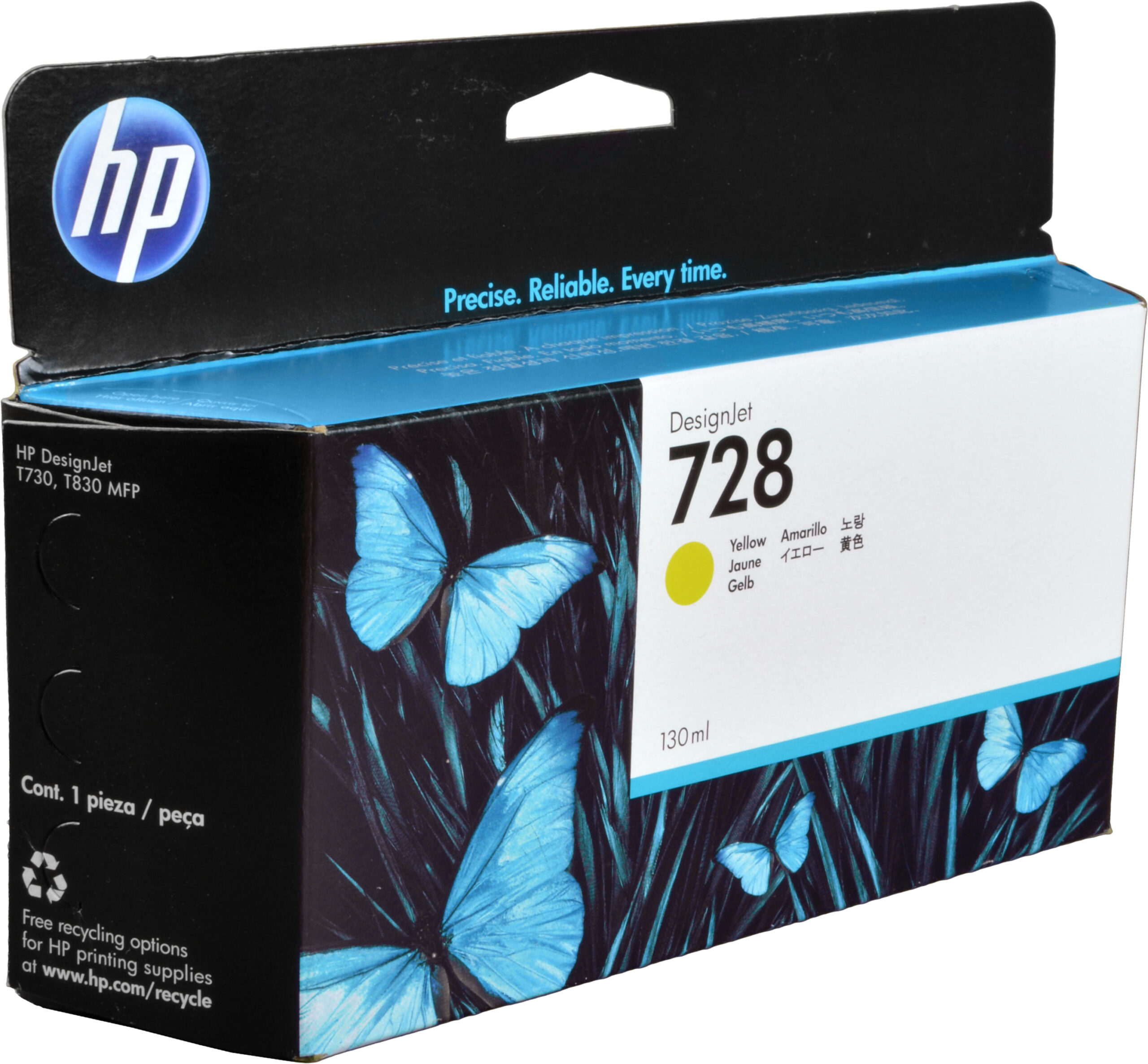 HP Tinte F9J65A 728 yellow