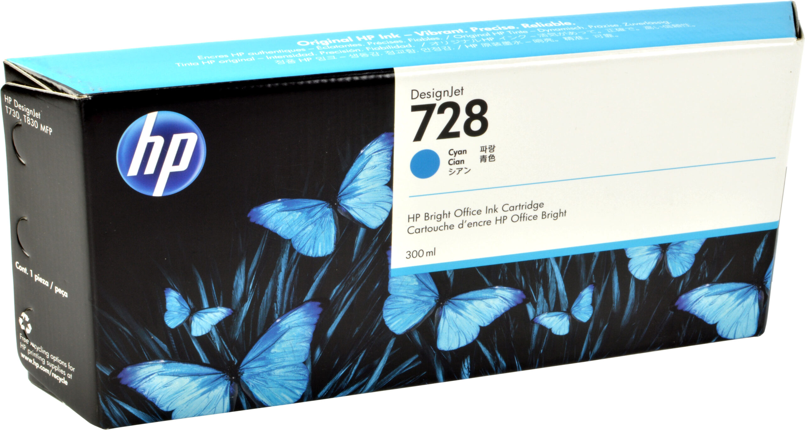 HP Tinte F9K17A  728  cyan