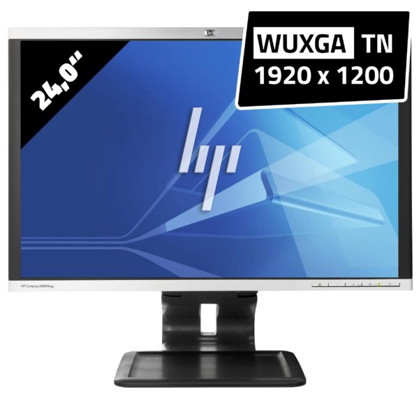 HP Compaq LA2405wg - 1920 x 1200 - WUXGA - Partnerprogramm:Ja - Grading:Gut - Zustand:Gebraucht - Schnittstellen:1x DisplayPort - Touchscreen:Nein - Kontrast:1000:1 - Webcam:Nein - Ergonomie:Höhenverstellbar - Ergonomie:Schwenkbar - Schnittstellen:1x DVI-D - Pixelabstand:0