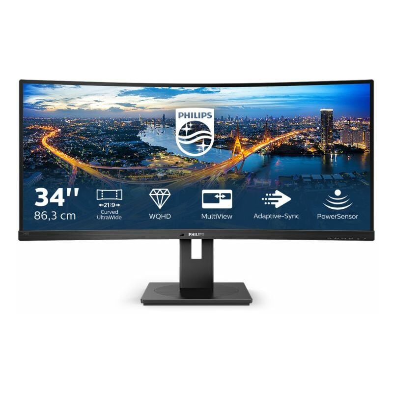 Philips B Line 345B1C/00 Computerbildschirm 86,4 cm (34 Zoll) 3440 x 1440 Pixel WQHD LCD Schwarz