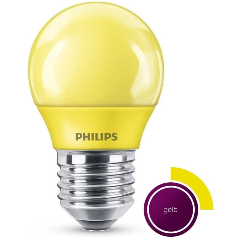 Led Lampe, E27 Tropfenform P45, gelb, nicht dimmbar, 1er Pack [Energieklasse a] – yellow – Philips