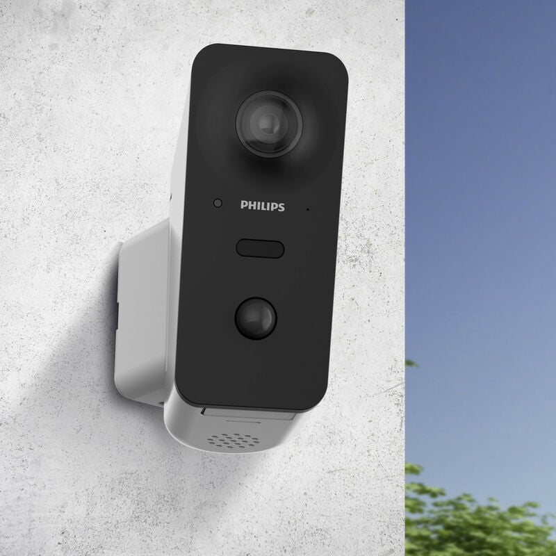 Philips – Kamera WelcomeEye View motorisierte und vernetzte Außenkamera Überwachungskamera