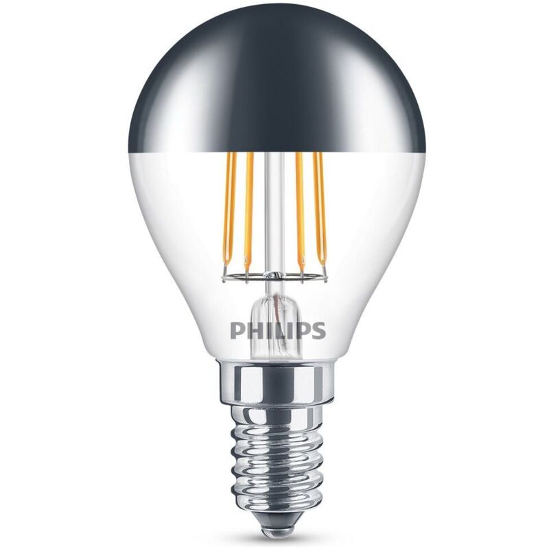 Led Lampe ersetzt 35W, E14 Tropfen P45, klar, warmweiß, 397 Lumen, nicht dimmbar, 1er Pack – transparent – Philips