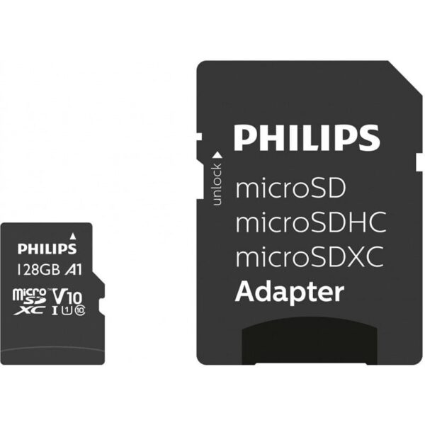 Philips SD Micro SDHC Card 128GB Card Class 10 incl. Adapter