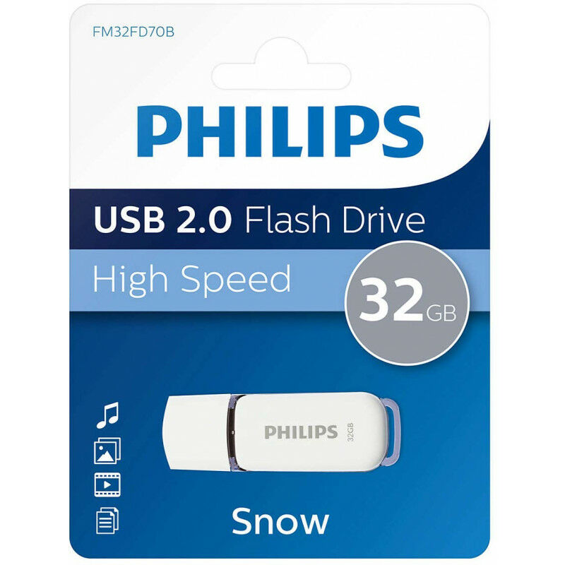 Philips USB-Stick 32GB 2.0 USB Snow Edition grey (FM32FD70B/00)