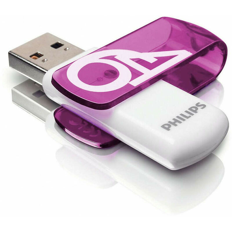 Philips USB-Stick 64GB 2.0 USB Drive Vivid purple (FM64FD05B/00)