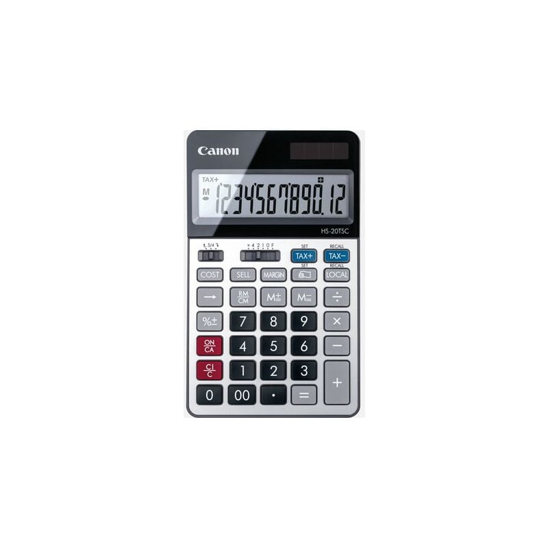 Canon HS-20TSC Taschenrechner Desktop Finanzrechner Schwarz, Silber