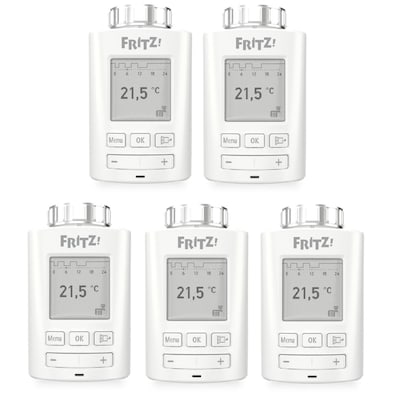 AVM FRITZ!DECT 301 smarte Heizkörperthermostate für AVM Fritz!Box, 5er Pack