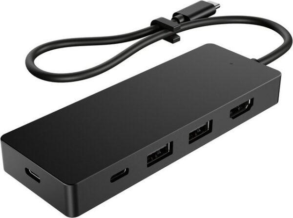 Fügen Sie Ihrem Notebook mit diesem USB-C® Travel Hub fünf wichtige Anschlüsse hinzu. Kommen Sie dank der Skalierbare Leistungsentfaltung und der Plug-and-Play-Konnektivität mit fast jeder Marke