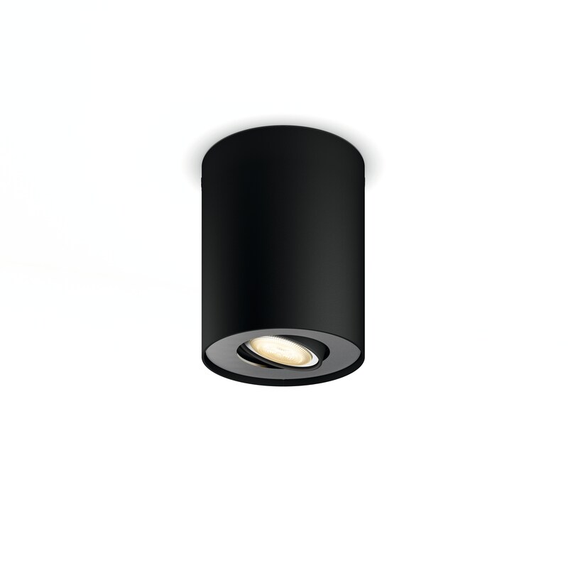 Philips Hue White Amb. Pillar Spot 1 flg. schwarz 350lm inkl. Dimmschalter