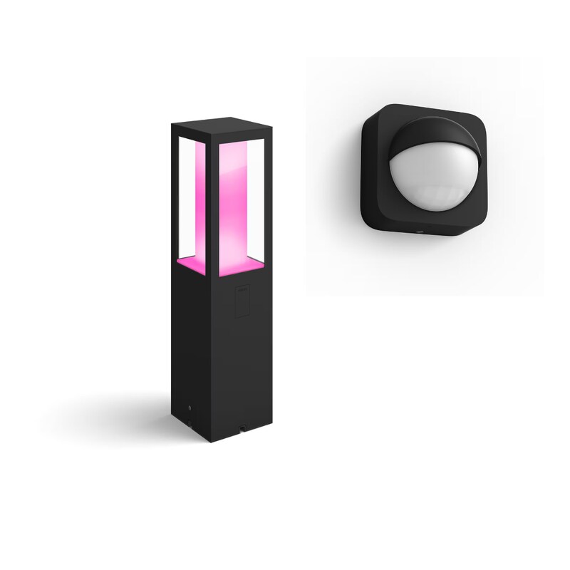 Philips Hue White & Color Ambiance Impress Sockelleuchte Outdoor sw + Sensor