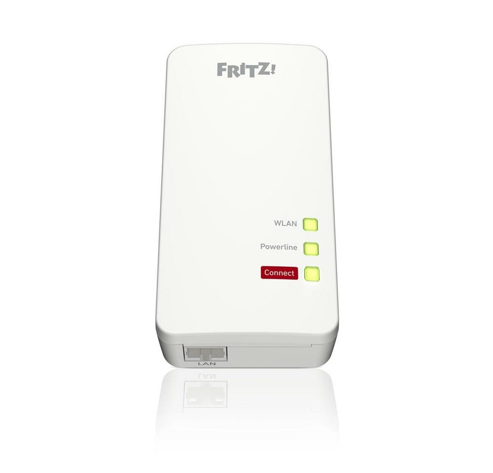 AVM FRITZ!Powerline 1260 (Single) Netzwerk-Adapter, Gigabit-Heimnetz und WLAN AC+N an jeder Steckdose