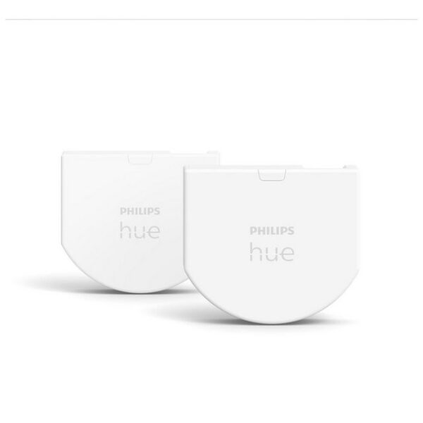 Installiere das Philips Hue Wandschalter Modul hinter einem Lichtschalter oder Taster und nutze mit Deinem vorhandenen Lichtschalter oder Taster Dein smartes Philips Hue Lichtsystem. Deine Lampen sind immer eingeschaltet und erreichbar. Du hast sogar die Möglichkeit